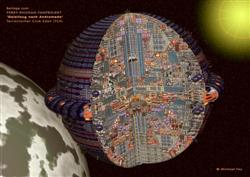 Beilage Risszeichnungsposter Kugelraumer - Michael Fey