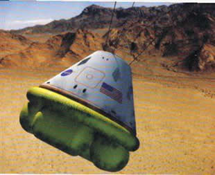 Airbag-Polsterung f�r die harte Bodenlandung